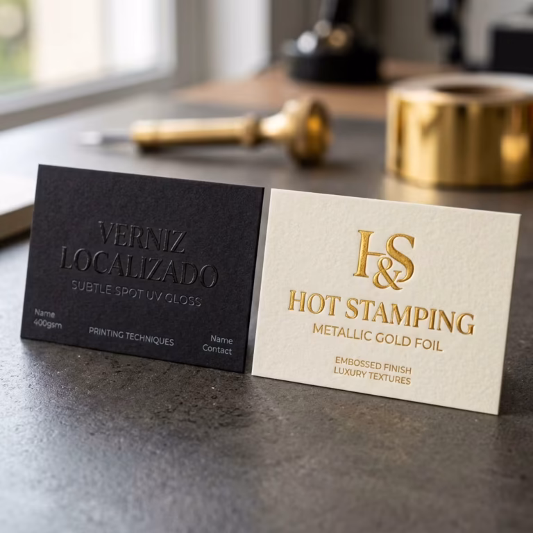 Verniz Localizado E Hot Stamping